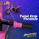 12V Electric Battery-Powered Pink Dirt Bike for Kids Ages 5 and Up Magic Cars 3
