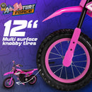 12V Electric Battery-Powered Pink Dirt Bike for Kids Ages 5 and Up Magic Cars 4