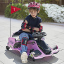 12V Electric Drift Go-Kart with Slow Start, 1.9-5 MPH Ride-On Car for Kids 8-12 Years Magic Cars 1