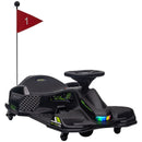 12V Electric Drifting Go-Kart with Slow Start, Music, and Lights in Black Magic Cars 2