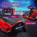 12V Electric Drifting Go Kart with Slow Start, Music, and Lights - Red Magic Cars 5