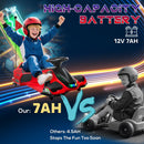 12V Electric Drifting Go Kart with Slow Start, Music, and Lights - Red Magic Cars 9