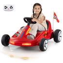 12V Kid's Electric Racing Go Kart with Remote Control and Music - Red Magic Cars 2