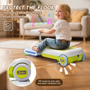 12V Electric Kids Ride-On Go Kart with LED Lights, Music, and Cleaning Mop – Green Magic Cars 7