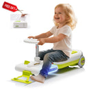 12V Electric Kids Ride-On Go Kart with LED Lights, Music, and Cleaning Mop – Green Magic Cars Variant 0
