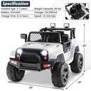 12V Electric Ride-On Truck Car Toy for Kids with Seat Belt, Music, and Remote Control Magic Cars 8