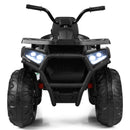 12V Electric Kids Ride-On 4 Wheeler ATV Quad with LED Lights Black Magic Cars 4