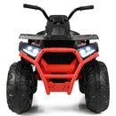 12V Electric Kids Ride-On Red ATV 4-Wheeler Quad with LED Lights Magic Cars 4