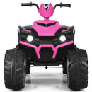12V Electric Kids Ride-On Pink ATV 4-Wheeler Quad with Music and LED Lights Magic Cars 3