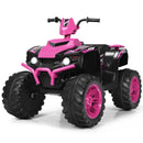 12V Electric Kids Ride-On 4 Wheeler ATV Quad with Music and LED Lights Pink Magic Cars 0