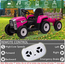 12V Electric Kids Ride On Tractor with Trailer Battery Powered Toy Car Magic Cars 2
