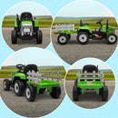 12V Electric Kids Ride On Tractor with Trailer Battery Powered Toy Car Magic Cars 15