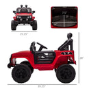12V Electric Kids Ride-On Off-Road Truck Toy with Parent Remote Control Red Magic Cars 2