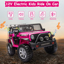 12V Electric Kids 2-Seater Ride-On Jeep Truck Vehicle with Remote Control Magic Cars 1