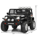 12V Electric Kids Ride-On Truck with MP3, Horn, and 2.4G Remote Control - Black Magic Cars 1