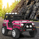 12V Electric Kids Ride-On Truck with MP3, Horn, and 2.4G Remote Control - Pink Magic Cars 2