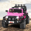 12V Pink Electric Ride-On Car for Kids with Remote Control, Storage Box, and Music Magic Cars 2