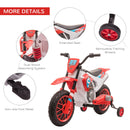 12V Electric Kids Ride-On Dirt Bike Motorcycle Toy with Battery and Training Wheels Red Magic Cars 5