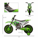 12V Electric Kids Ride-On Dirt Bike Motorcycle Toy with Training Wheels Green Magic Cars 2