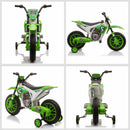 12V Electric Kids Ride-On Dirt Bike Motorcycle Toy with Training Wheels Green Magic Cars 7