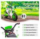 12V Electric Kids Ride-On Dirt Bike Motorcycle Toy with Training Wheels Green Magic Cars 5