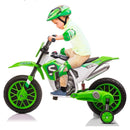 12V Electric Kids Ride-On Dirt Bike Motorcycle Toy with Training Wheels Green Magic Cars Variant 0
