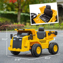 12V Electric Ride-On Excavator Toy with Remote-Controlled Bucket Shovel for Kids Ages 3-6 Magic Cars 2