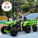 12V Battery-Powered Electric Ride-On Kids Tractor with Trailer Toy Magic Cars Variant 0