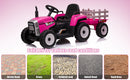 12V Electric Battery-Powered Kids Ride-On Tractor with Trailer Toy Magic Cars 4