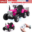 12V Electric Battery-Powered Kids Ride-On Tractor with Trailer Toy Magic Cars Variant 0