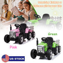 12V Electric Battery-Powered Kids Ride-On Tractor with Trailer and Remote Control Magic Cars 1