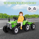 12V Electric Kids Ride-On Tractor Ground Loader with MP3 Player and LED Lights in Green or Pink Magic Cars 11