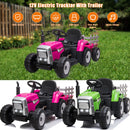 12V Electric Kids Ride-On Tractor with Trailer, Remote Control, 3-Speed Battery Powered Toy Magic Cars 10