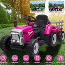 12V Electric Kids Ride-On Tractor with Trailer, Remote Control, 3-Speed Battery Powered Toy Magic Cars 1