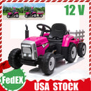 12V Battery Powered Kids Ride On Tractor with Trailer, Electric Toy Vehicle Magic Cars Variant 0