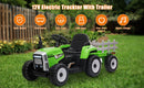 12V Electric Kids Ride On Tractor with Trailer and LED Lights, Battery Powered Toy Magic Cars 10