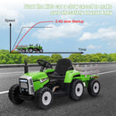 12V Electric Kids Ride On Tractor with Trailer and LED Lights, Battery Powered Toy Magic Cars 6