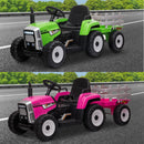 12V Battery-Powered Kids Electric Ride-On Tractor with Trailer and Remote Control Magic Cars 12