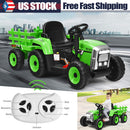 12V Battery-Powered Kids Electric Ride-On Tractor with Trailer and Remote Control Magic Cars 7