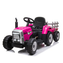 12V Battery-Powered Kids Electric Ride-On Tractor with Trailer and Remote Control Magic Cars Variant 0