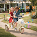 12V Electric 3-Wheel Ride-On Motorcycle Tricycle for Kids Ages 3-6 with 1.86-3.11 MPH Speed Magic Cars 24