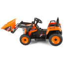 12V Orange Electric Ride-On Excavator Truck with 3 Speeds, Music, Lights, and Remote Control Magic Cars 14