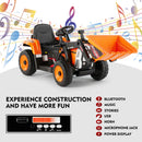12V Orange Electric Ride-On Excavator Truck with 3 Speeds, Music, Lights, and Remote Control Magic Cars 7