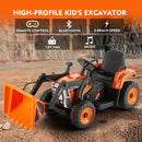 12V Orange Electric Ride-On Excavator Truck with 3 Speeds, Music, Lights, and Remote Control Magic Cars 8