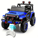 12V Electric Ride-On Car for Kids with Remote Control, Music, LED Lights, and 3 Speeds – Blue Magic Cars 2