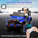 12V Electric Ride-On Car for Kids with Remote Control, Music, LED Lights, and 3 Speeds – Blue Magic Cars 4