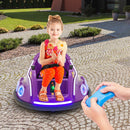 Purple 12V Electric Ride-On Car with Remote Control and LED Light Features Magic Cars 2
