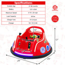 Red 12V Electric Ride-On Car with Remote Control and LED Light Effects Magic Cars 3