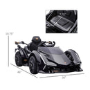 12V Electric Ride-On Car with Remote Control and Bluetooth, Black Magic Cars 1