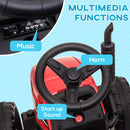 12V Red Electric Ride-On Tractor with Trailer and 25W Dual Motors Magic Cars 6